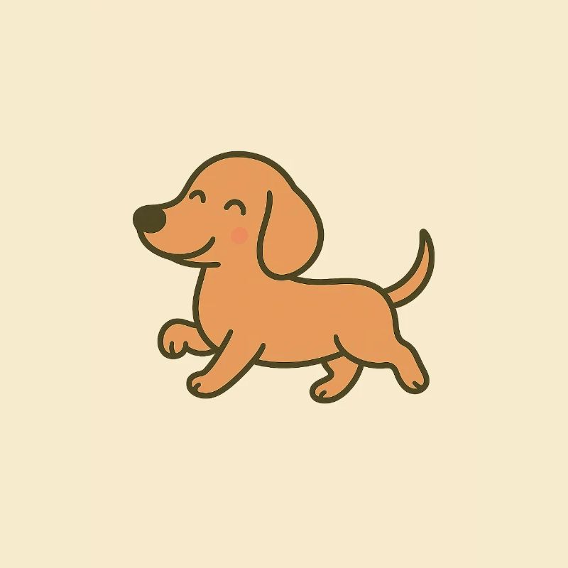 conception de dessin animé de course de chiot joyeux