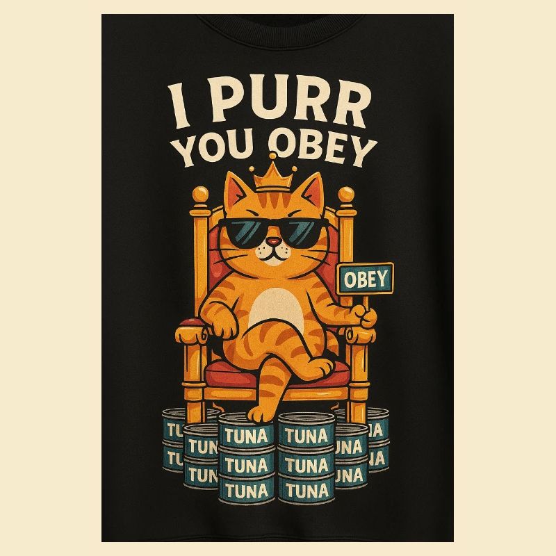 Commandes du roi des chats avec du thon