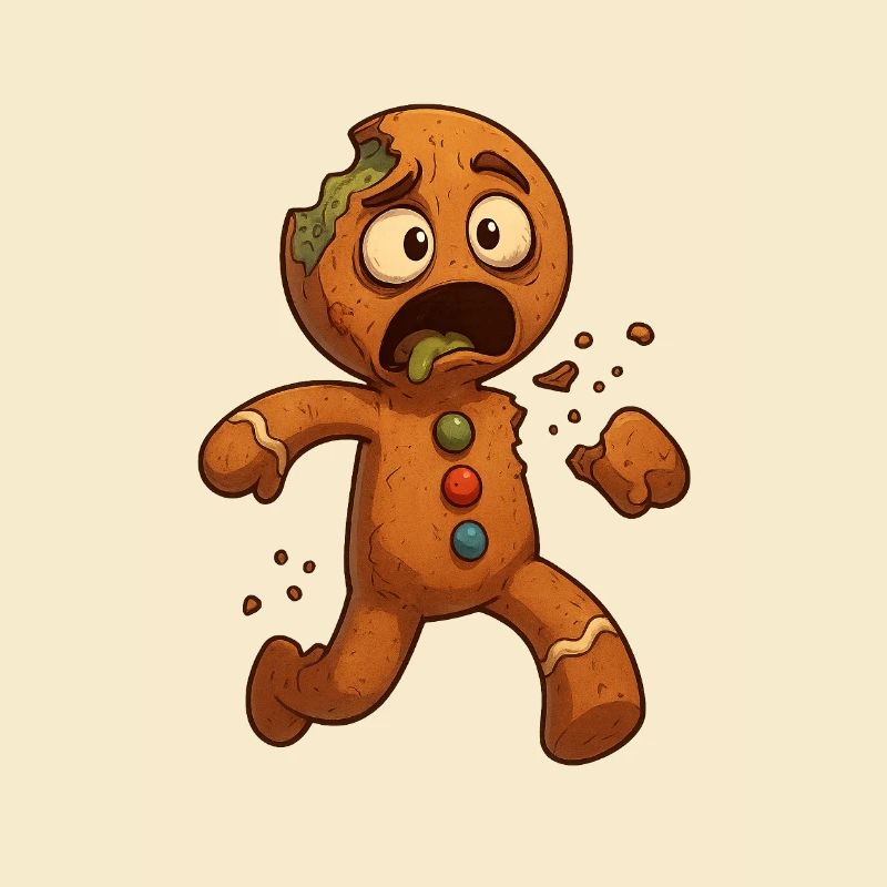 Halloween Zombie Gingerbread Man