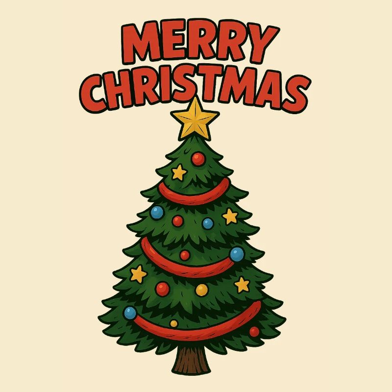 Joyeux sapin de bande dessinée de Noël