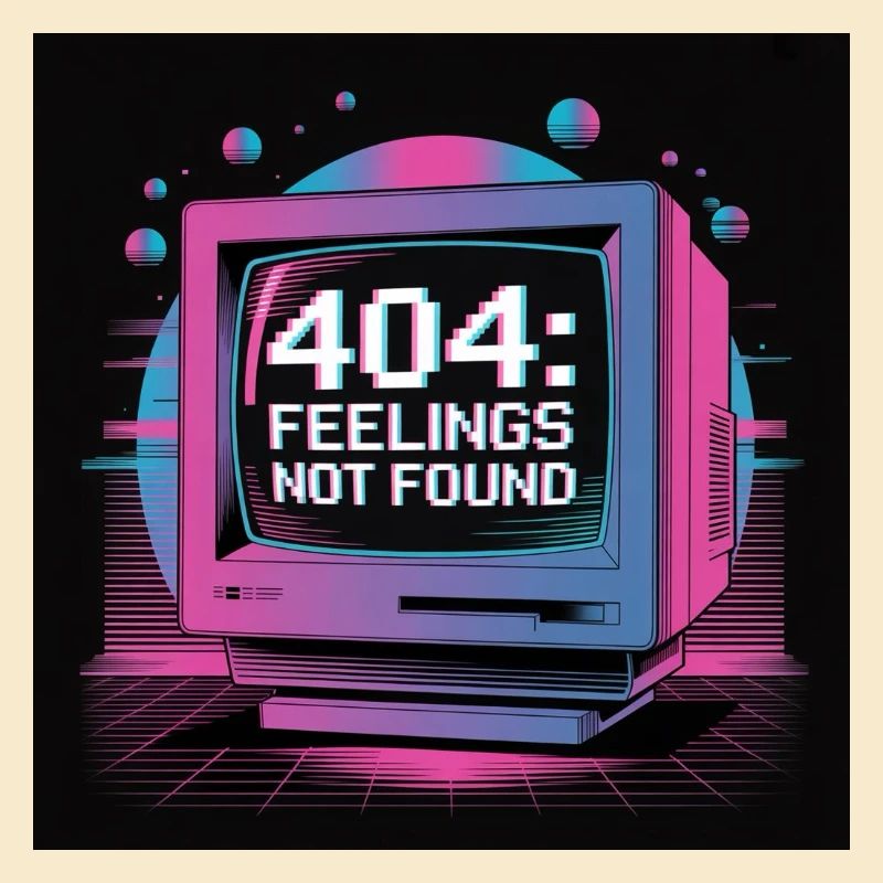 Retro Tech 404 Sentiments Introuvables Design