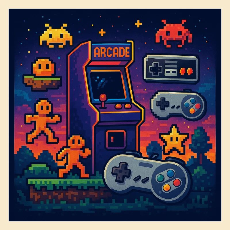 Retro-Pixel-Arcade-Gaming-Design
