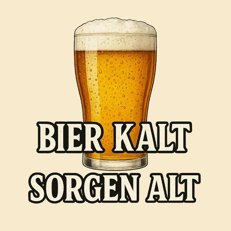 Kühles Bier Zitat Design