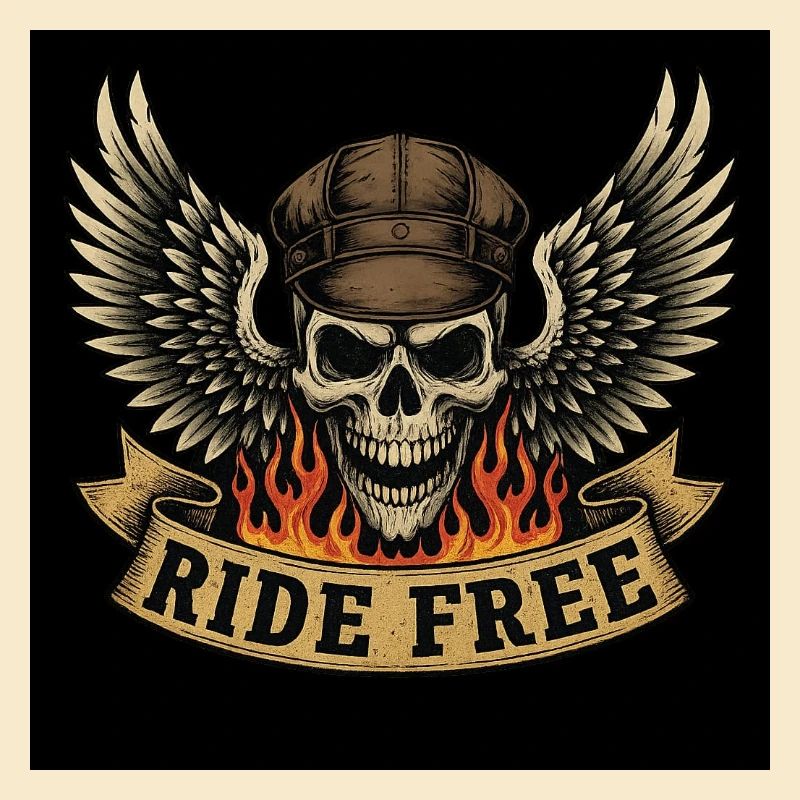 Conception de crâne de motard