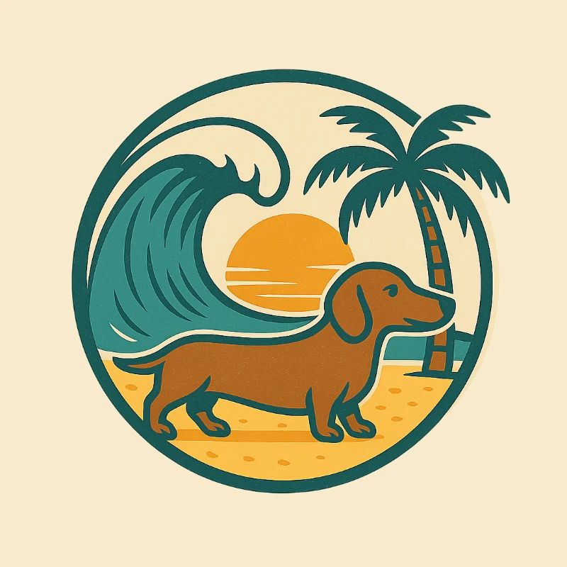Dachshund Beach Sunset