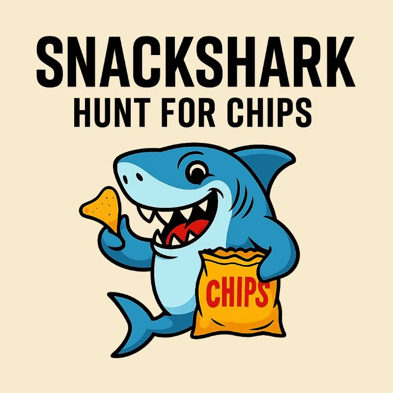 Niedlicher Haifisch mit Chips
