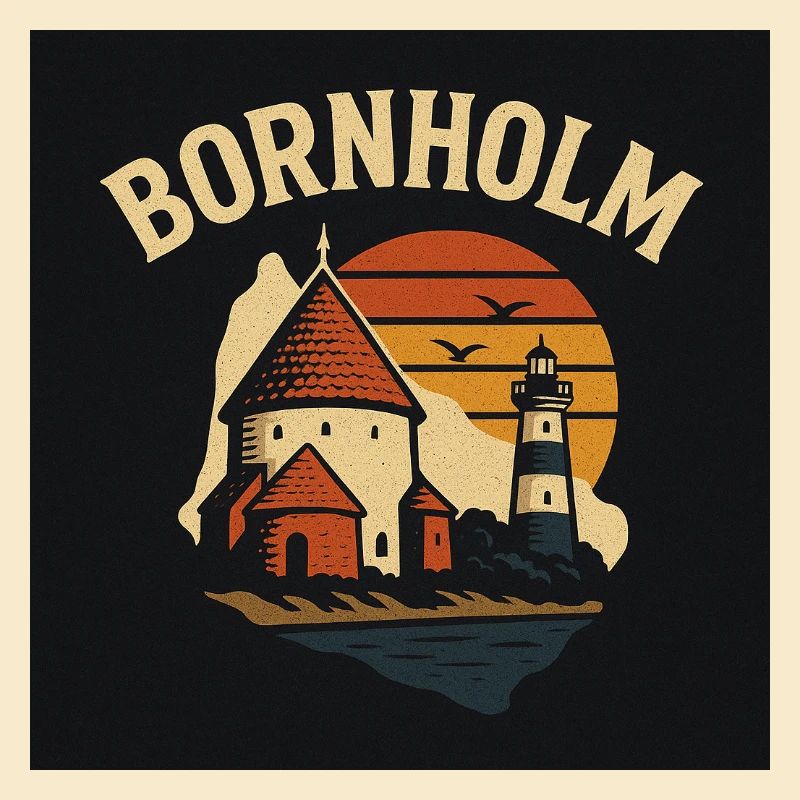 Bornholm Sunset at Lighthouse and Harbour