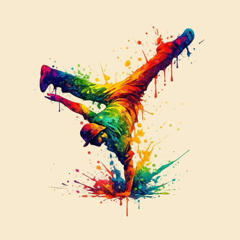 Hand Splashed Rainbow Dance