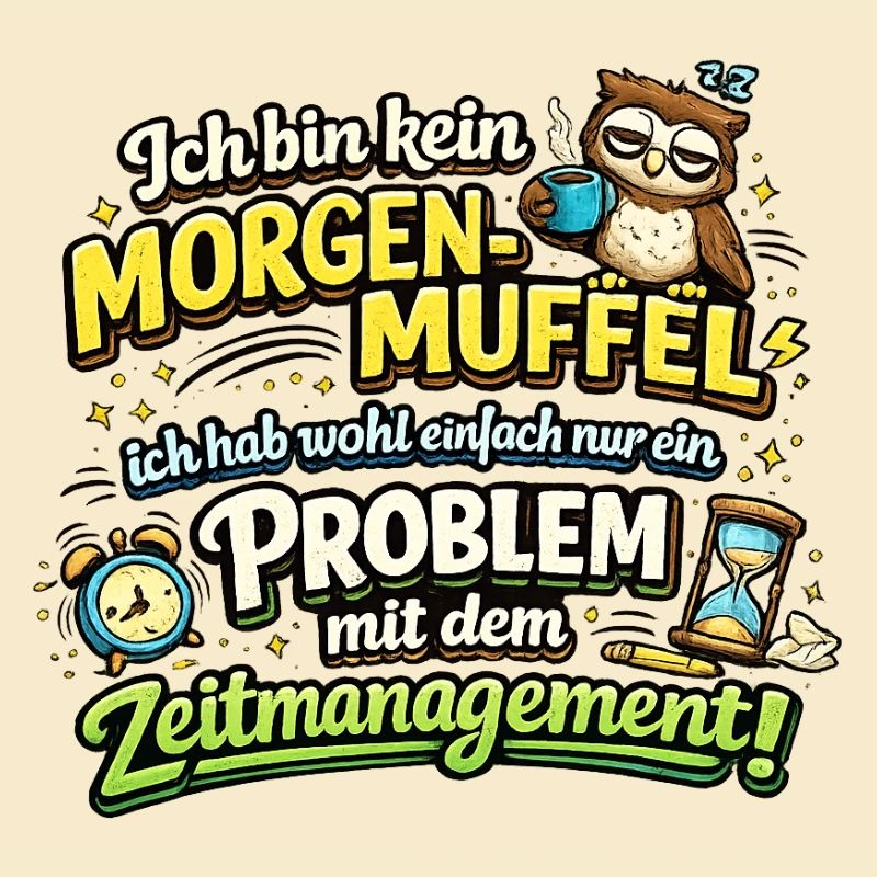 Morgenmuffel mit Zeitmanagement-Problem