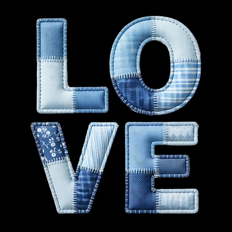 Love Modern Patchwork Art