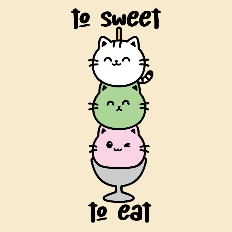 Katzen-Turm Eiscreme Stack