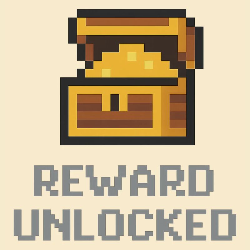 Récompense du coffre de pixels débloquée