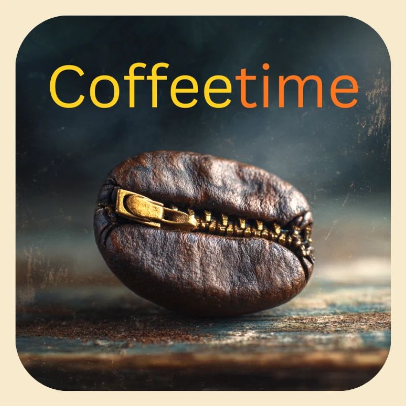 Coffeetime Grain de café avec fermeture éclair