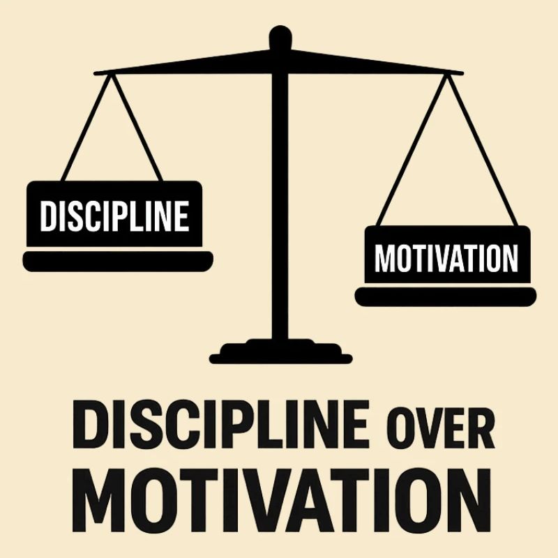 Disziplin über Motivation
