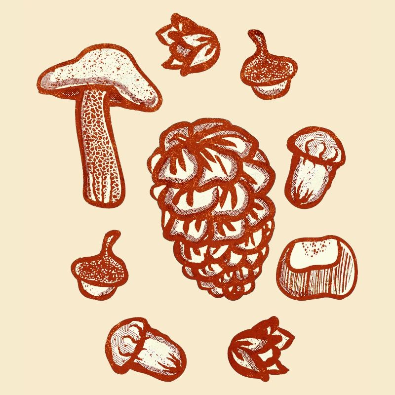 Rustikale Herbstschmuck-Illustration