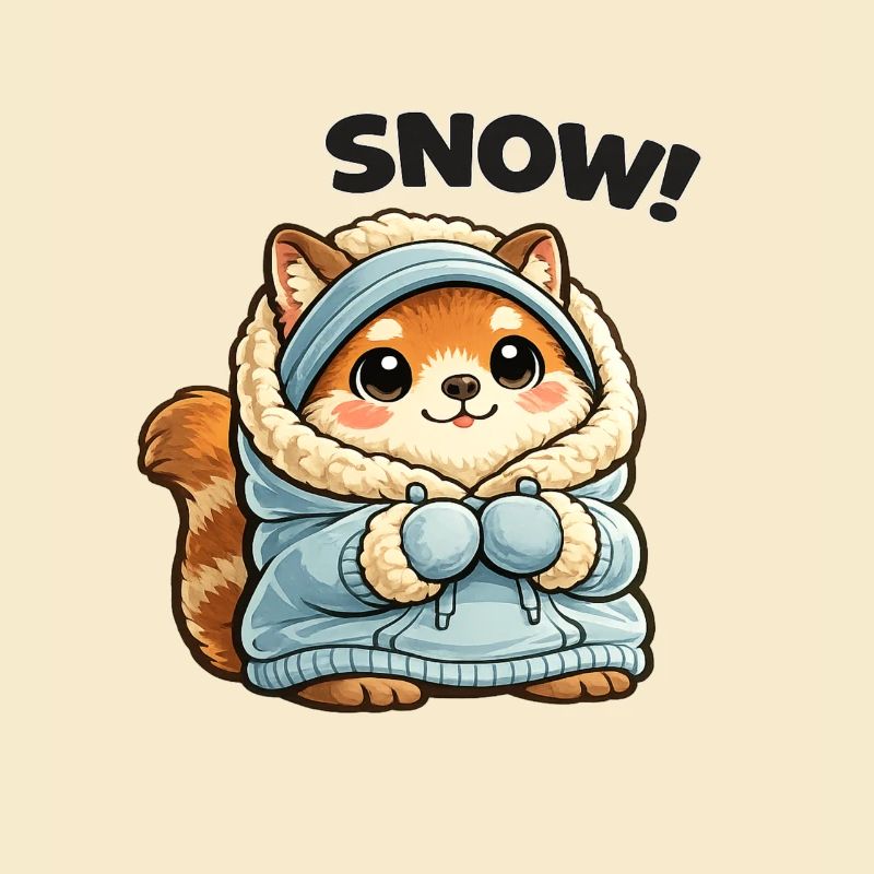 Renard en pull d’hiver