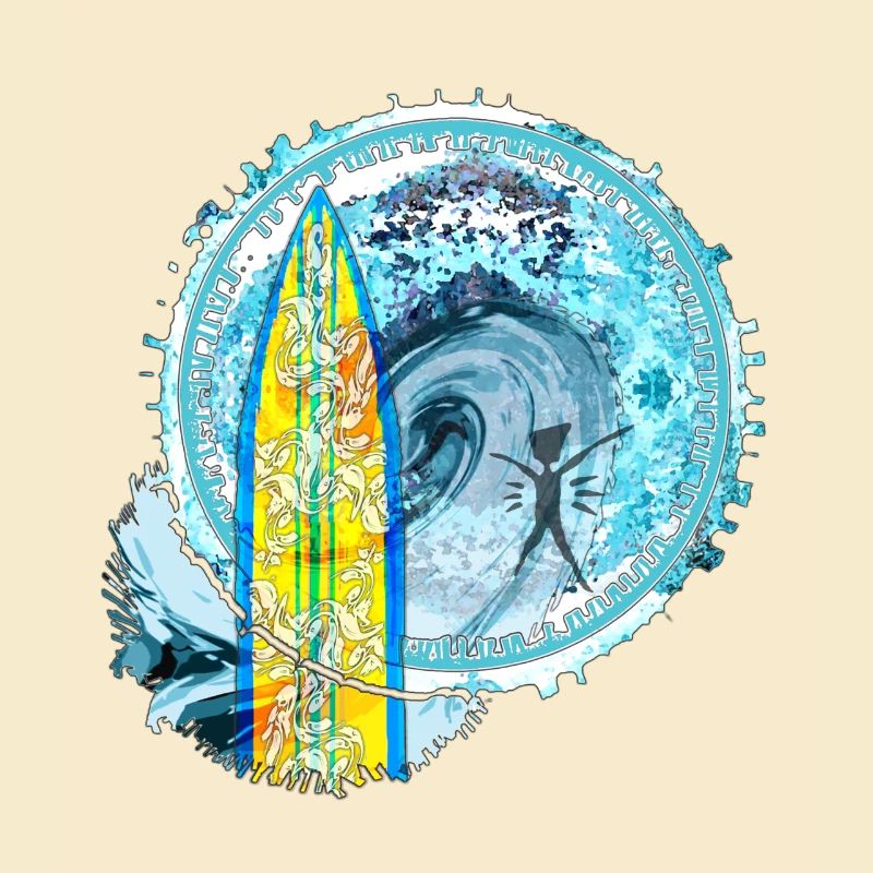 Vagues de surf Abstrait Impression d’art