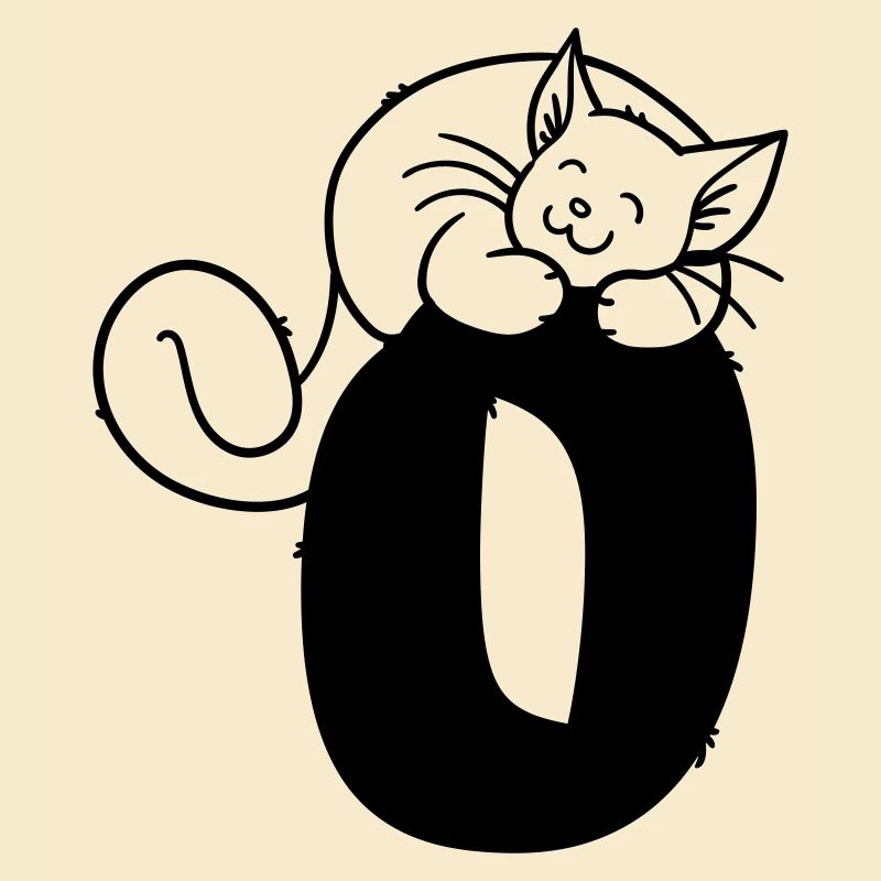 Katze Buchstabe O
