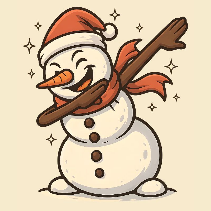 Cooler Schneemann Dab