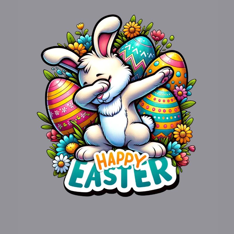 Happy Easter – Cute Easter Bunny with Dab Pose