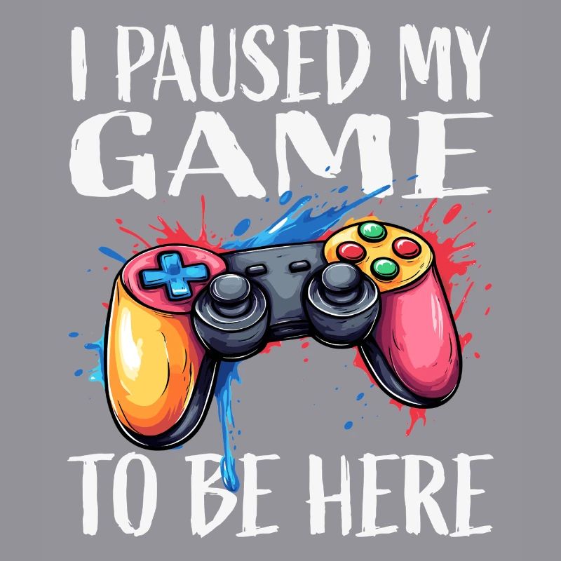 Gamer Pause Controller Farbexplosion