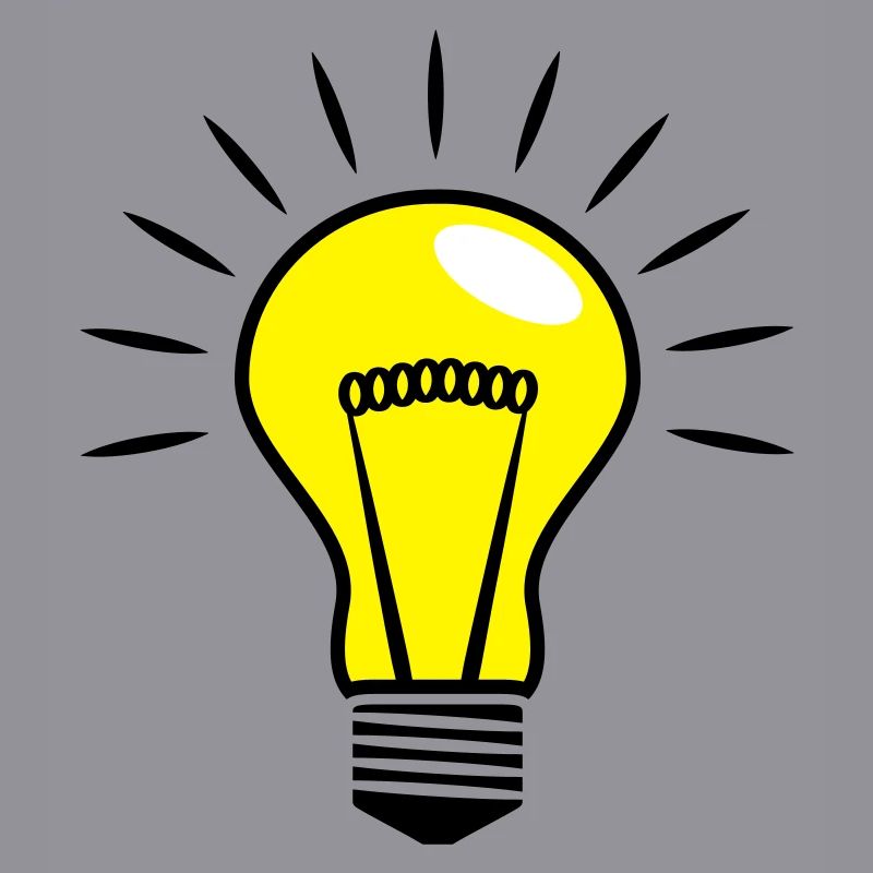 Light bulb Comic Vector 3 Color customizable