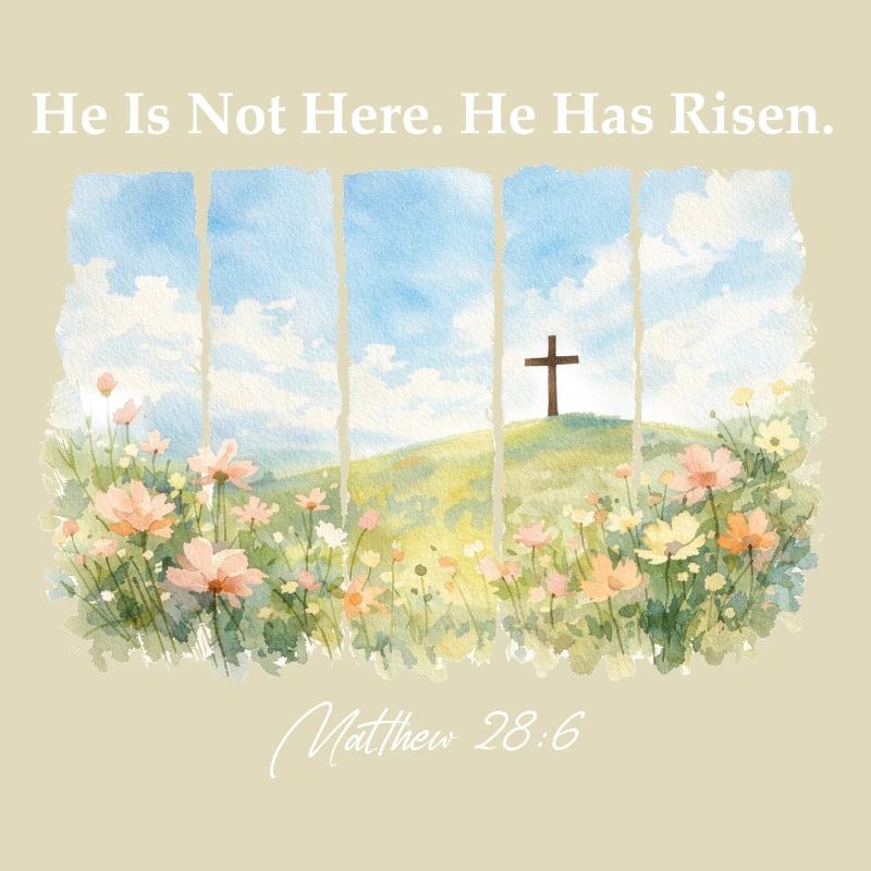 He Has Risen Matthew 28 6 Easter Christian