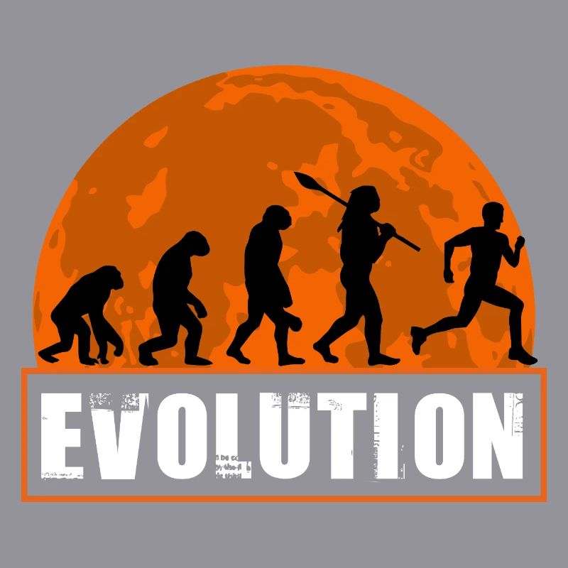 Running Man Evolution Funny Runner Tee Marathon