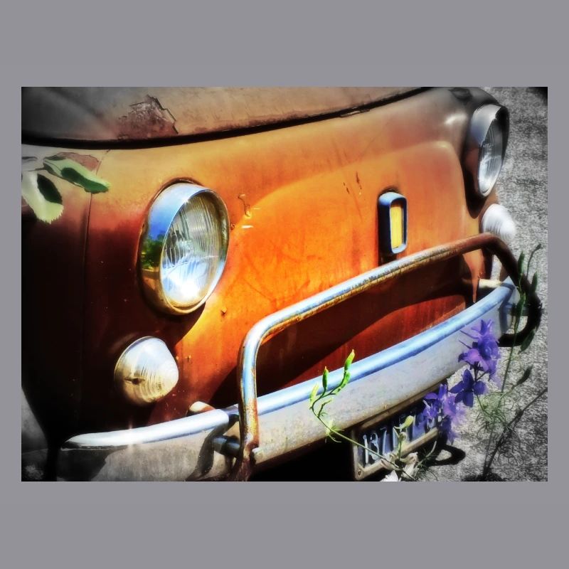 Rostiges Oldtimer Front Design
