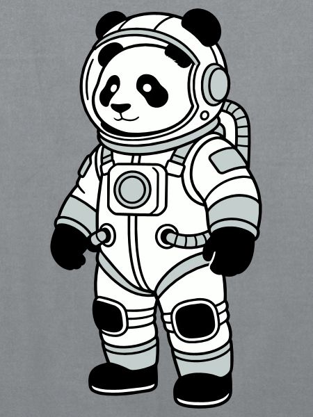 panda bear spacesuit