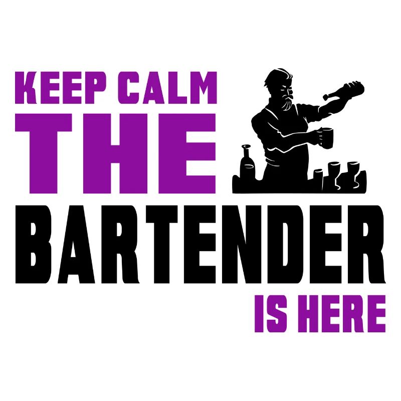 Keep calm bartender design