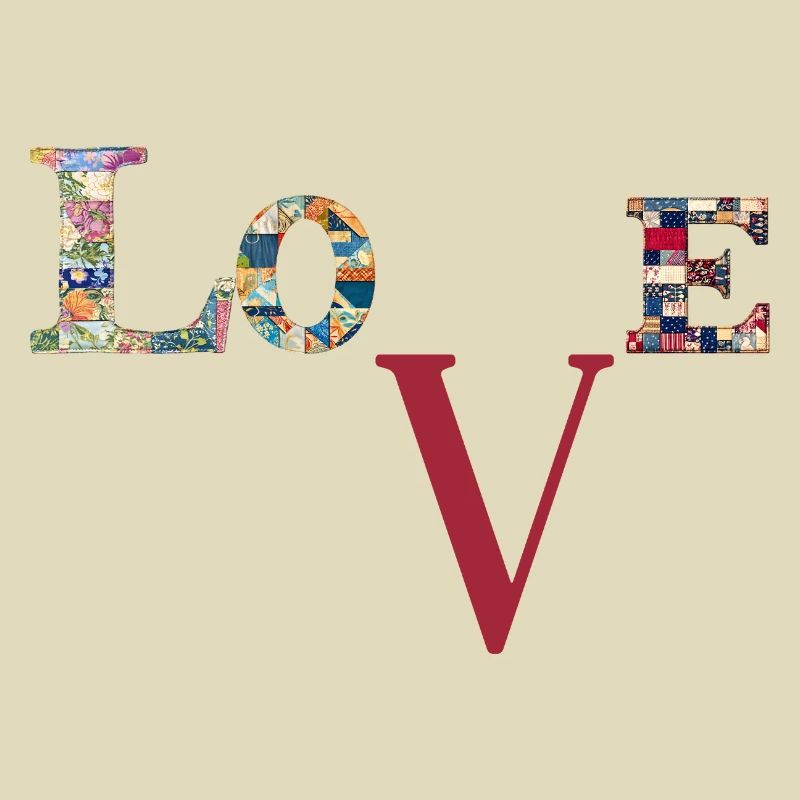 Love Patchwork Typography
