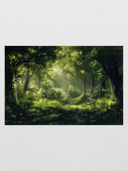 Waldlandschaft Illustration Poster