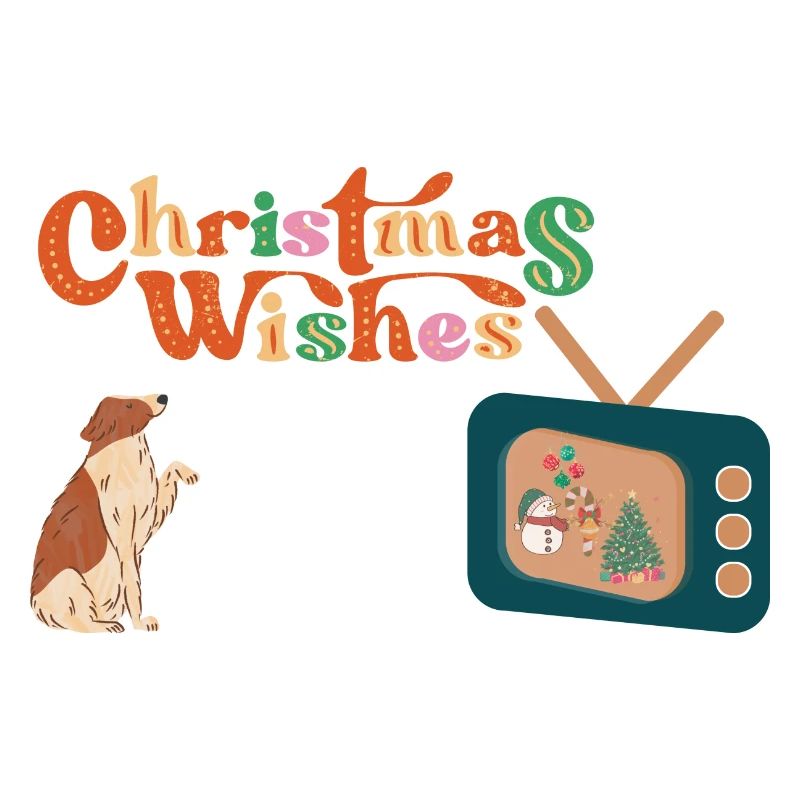 Chien devant la télé