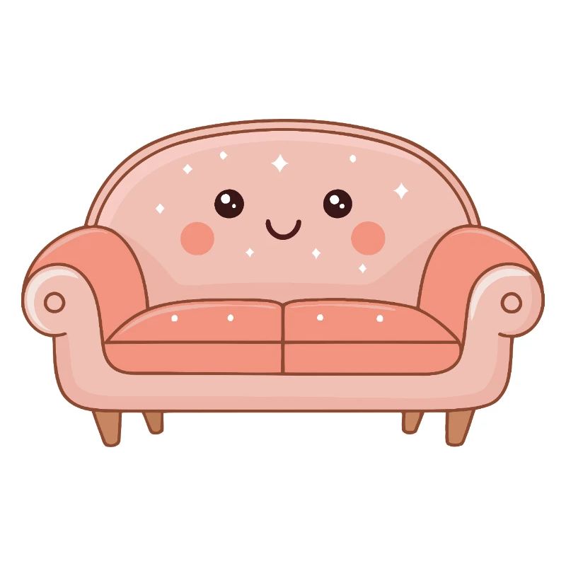 Süßes, sternenbedecktes warmes Sofa