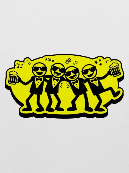 Bräutigam Freunde Gruppe Bier