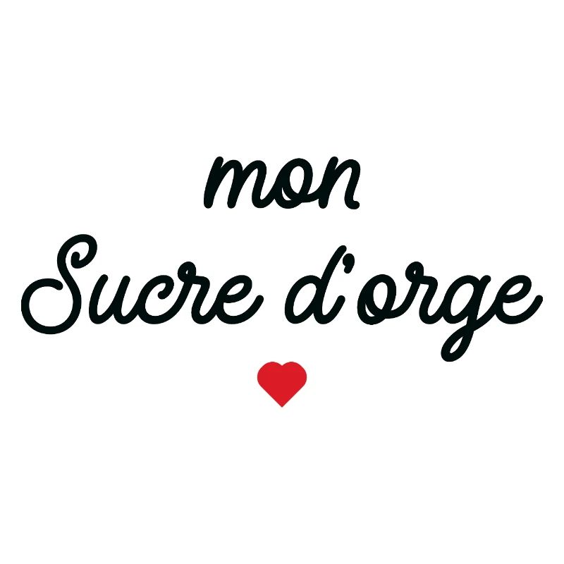 Mon Sucre d'Orge Script Cœur Rouge