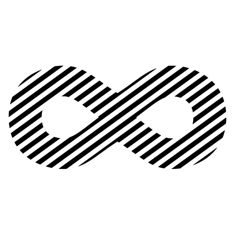 Infinity sign - pattern stripes