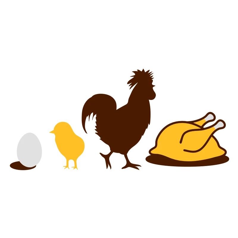 Egg,chick, rooster and chicken poultry Evolution