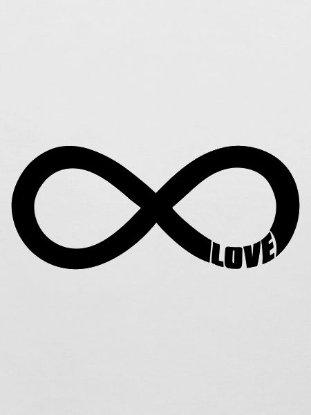 Infinity Love Symbol – Schwarz