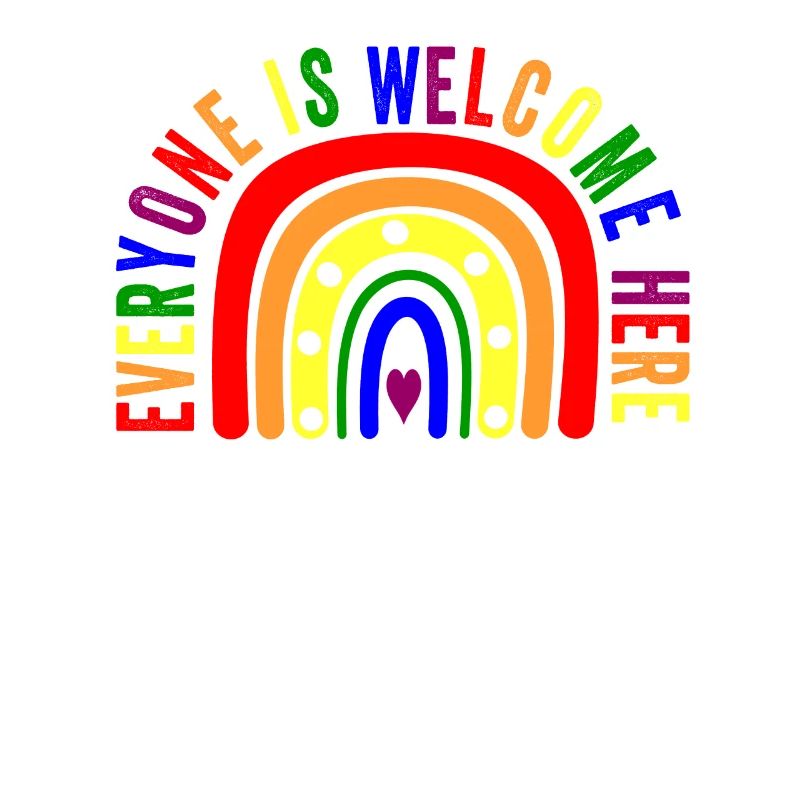 UNITY DAY Everyone is Welcome Here Boho Rainbow