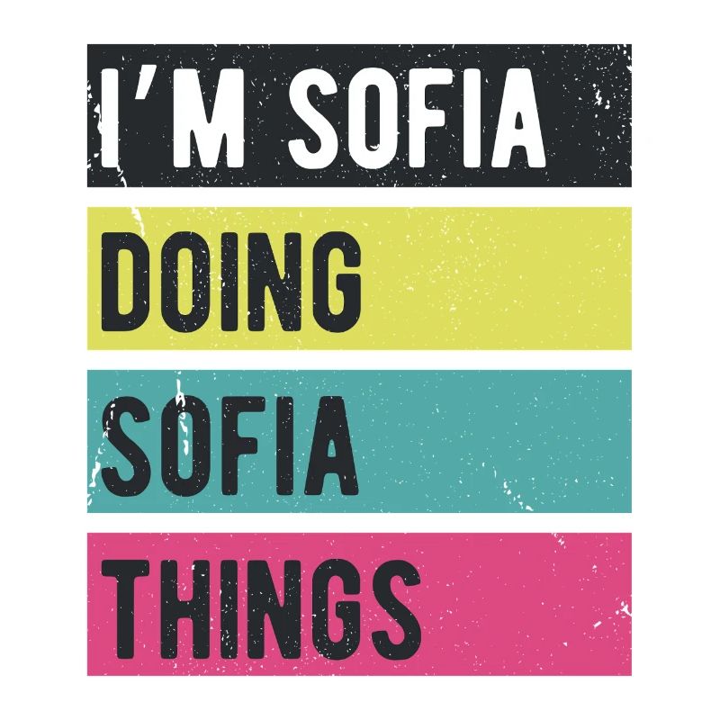 Ich bin Sofia und mache Sofia-Dinge in Retro-Farben