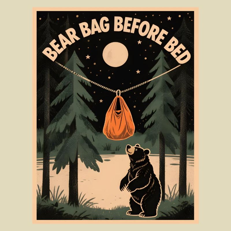Bear bag before sleeping | Camping