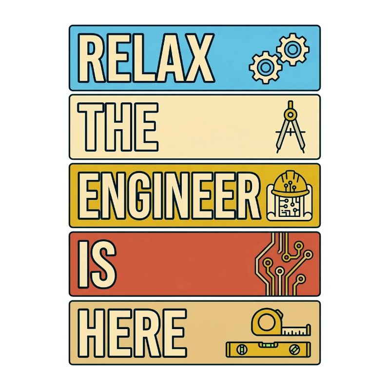 Relax The Engineer Is Here Retro Geschenk