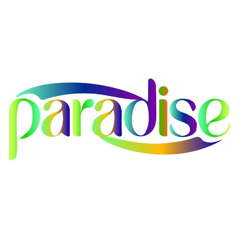 Paradise Rainbow Script Design