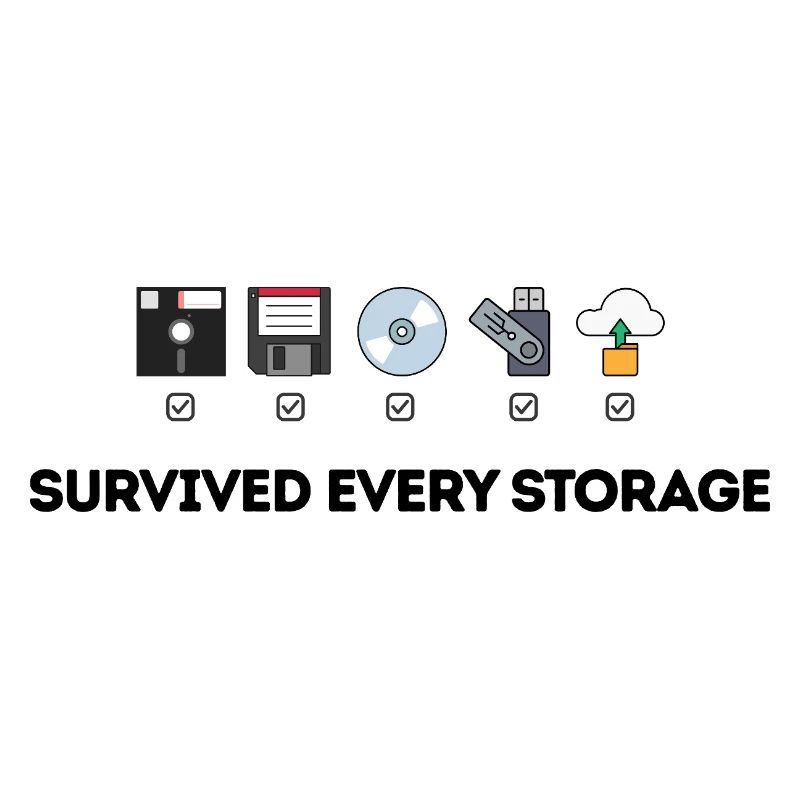 Data Storage Evolution - Tech Icons