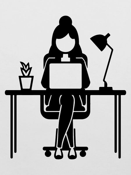 Arbeiter Frau Computer Job
