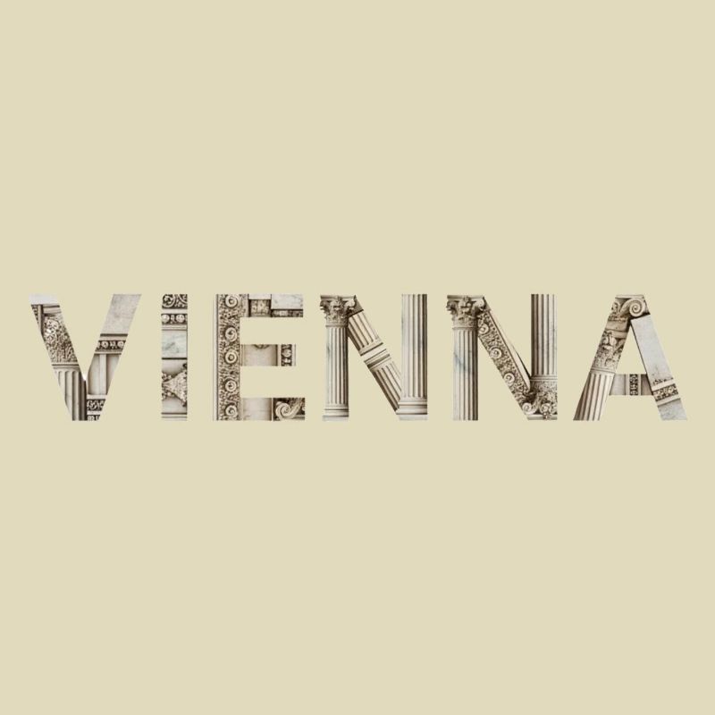 Vienna Typography with classical architecture