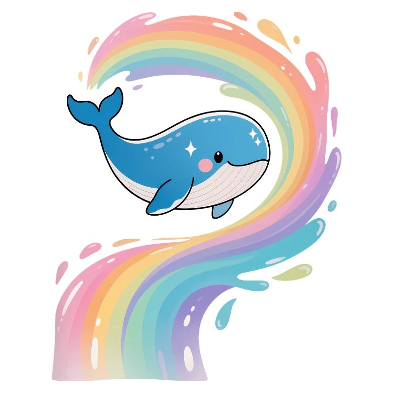 🐳 Rainbow Whale - Magical