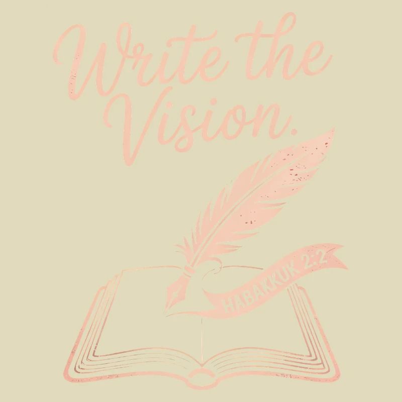Write the Vision - Feather & Open Book